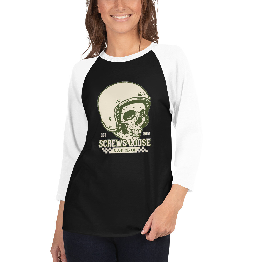 Chopper Hipster 3/4 Sleeve Raglan Shirt