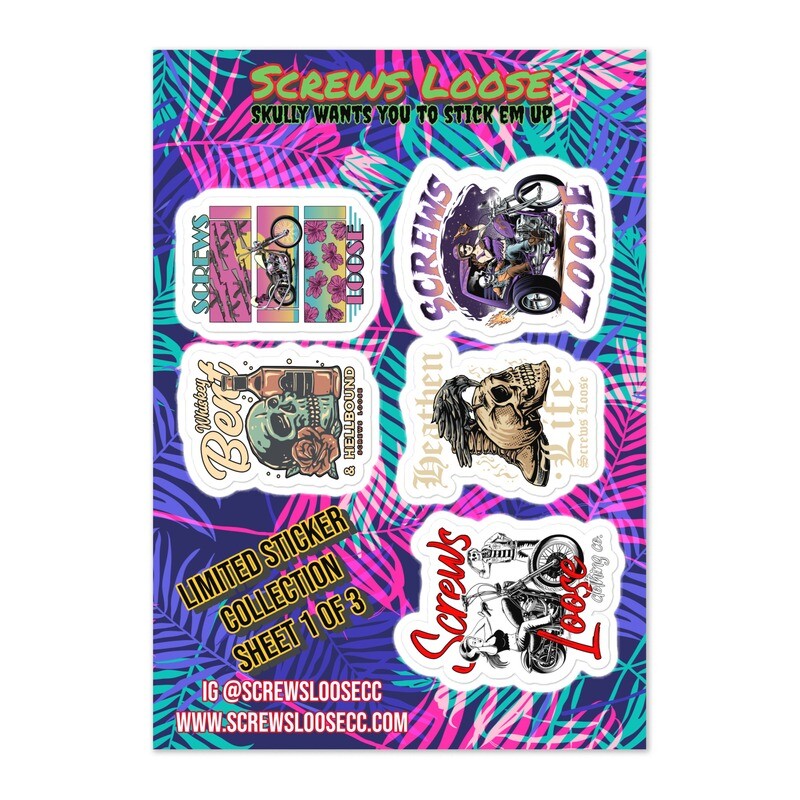 Screws Loose Sticker Sheet 1 of 3