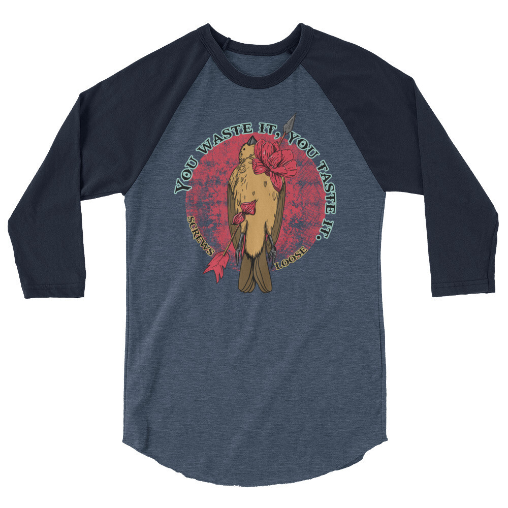 Waste It 3/4 Sleeve Raglan Shirt