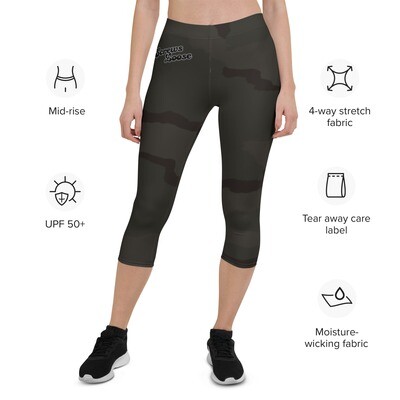 Midnight Camo Capri Yoga Leggings