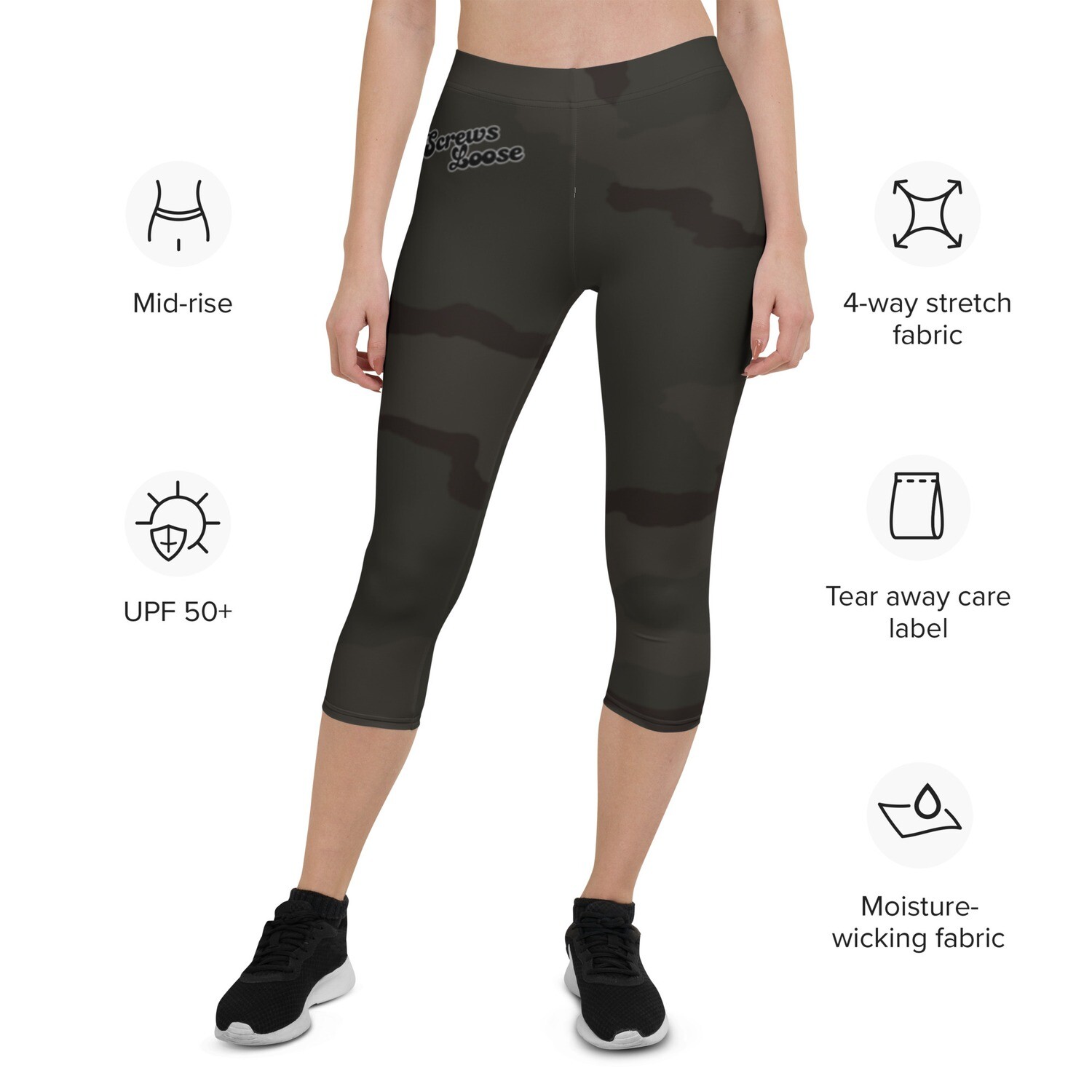Midnight Camo Capri Yoga Leggings