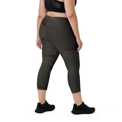 Midnight Camo Capri Yoga Leggings