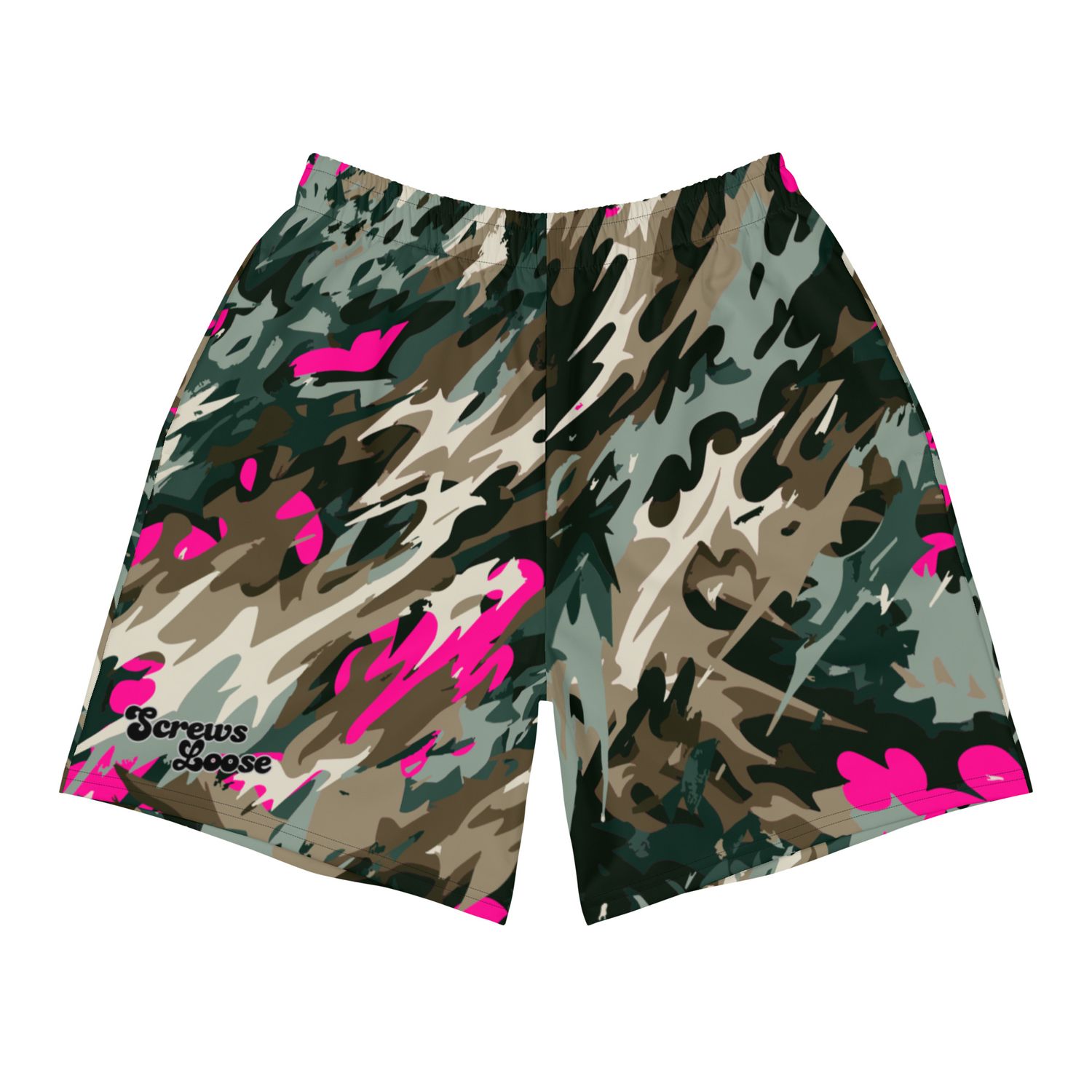 Bone Shatter Camo - Magenta Gym &amp; Swim Shorts
