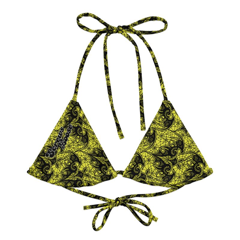 Batting-A-Thousand - Starship Yellow String Bikini Top