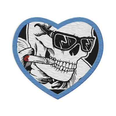 Smokin&#39; Skully Embroidered Patche