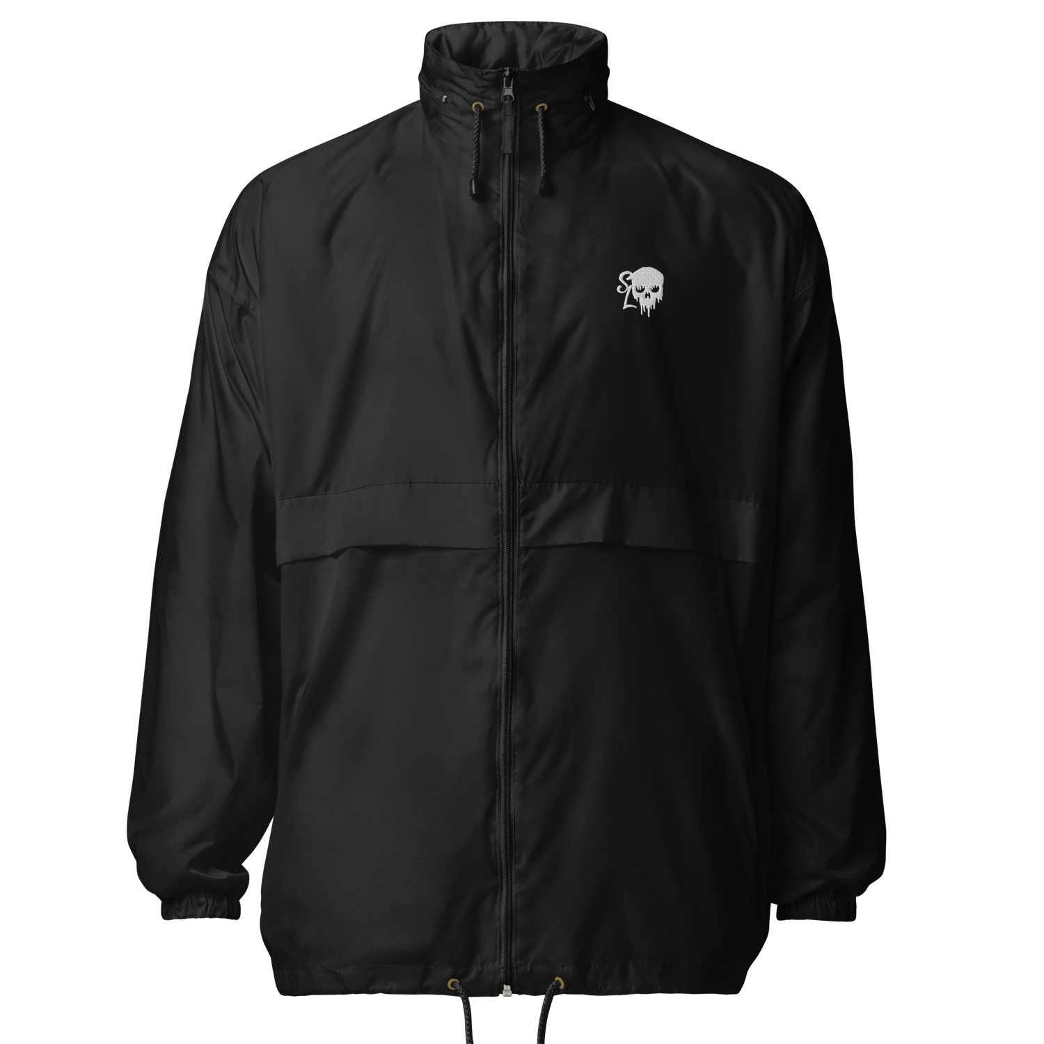 Embroidered Bleeding Skull Windbreaker