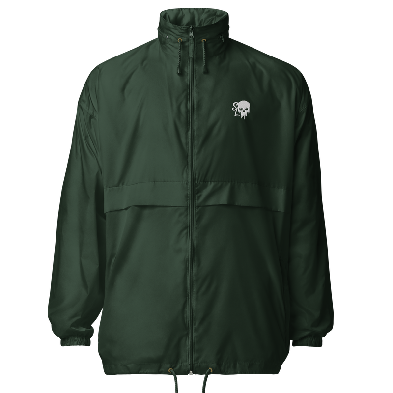 Embroidered Bleeding Skull Windbreaker