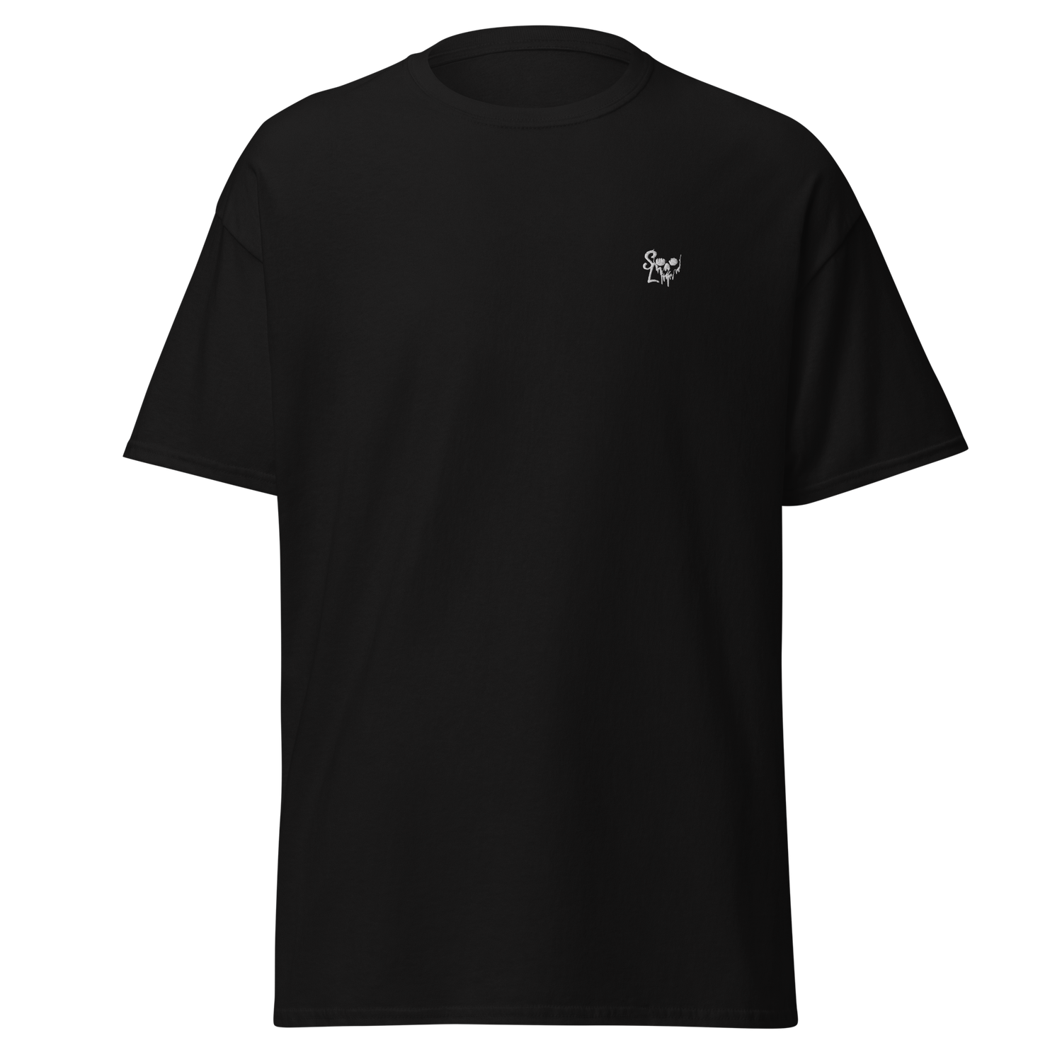 Embroidered Bleeding Skull Heavyweight Classic Tee