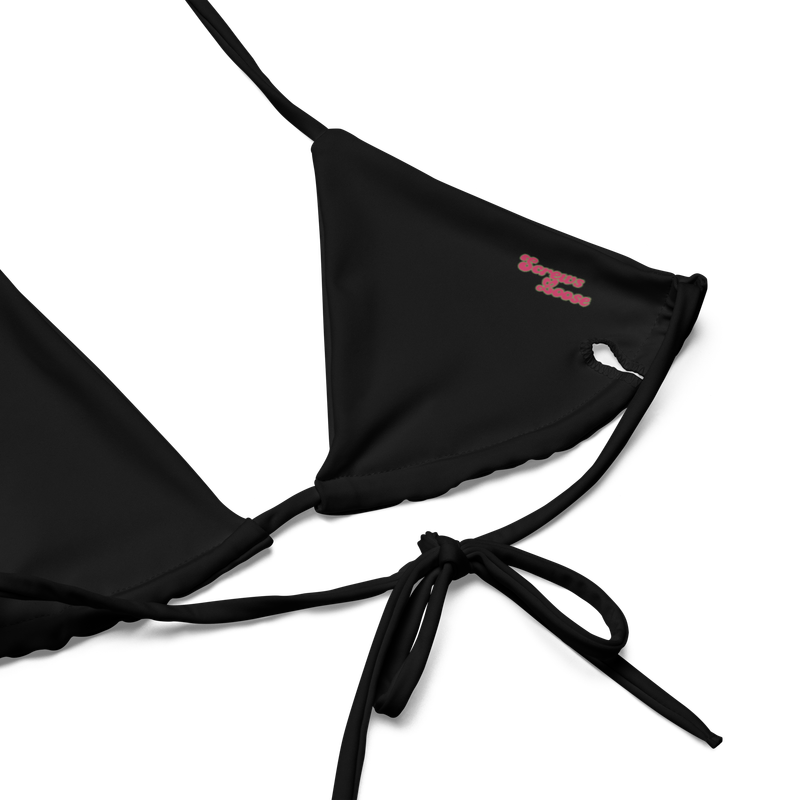 Classic Black String Bikini Top