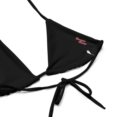 Classic Black String Bikini Top