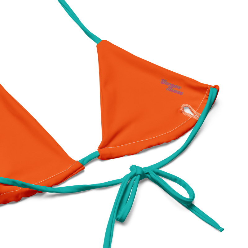 Teal Sunset String Bikini Top