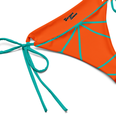 Teal Sunset String Bikini Bottom