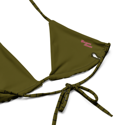 Xtra Olive String Bikini Top