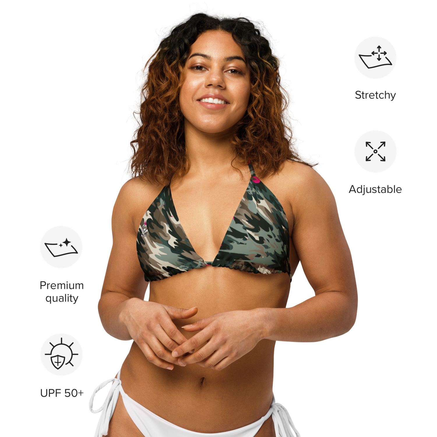 Bone Shatter Camo - String Bikini Top