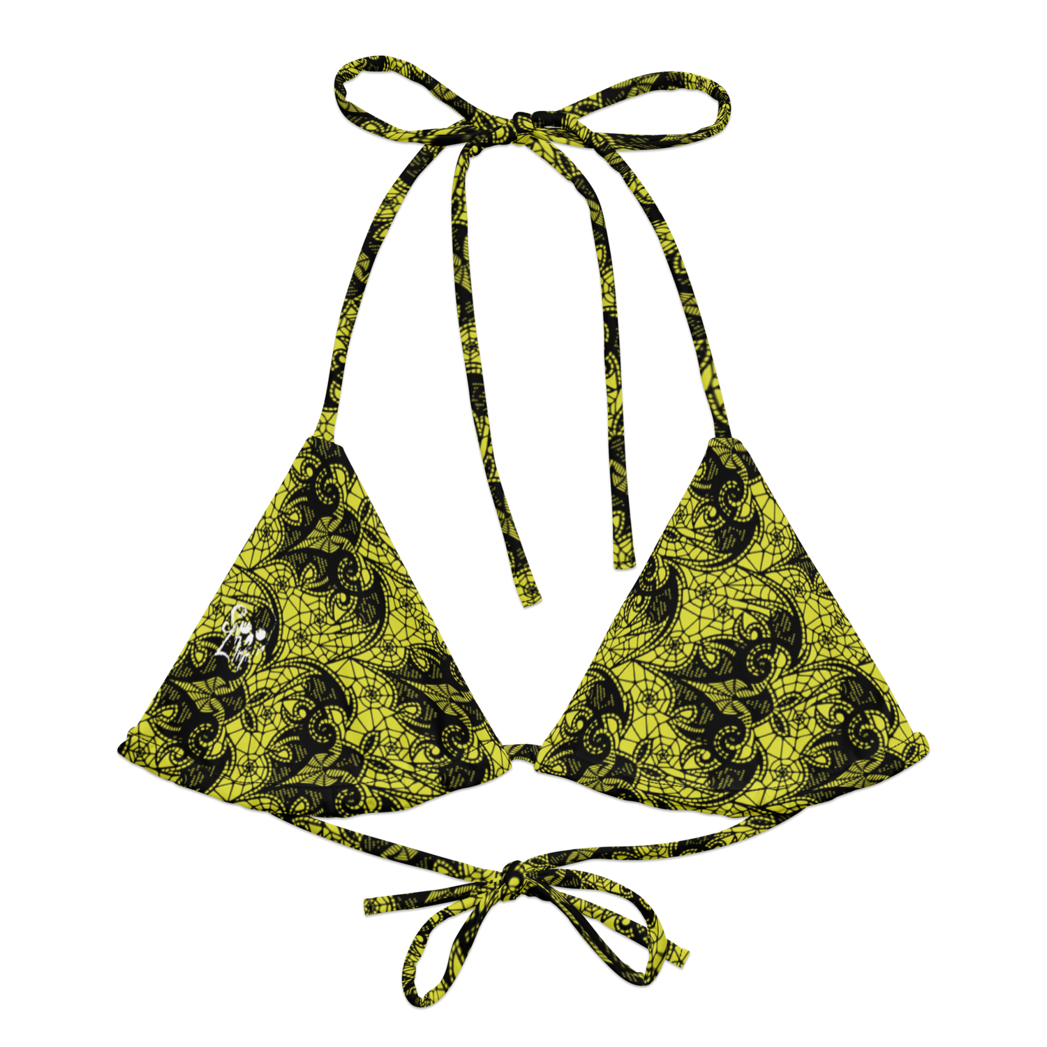 Batting-A-Thousand - Starship Yellow String Bikini Top