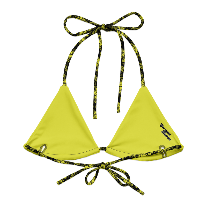 Batting-A-Thousand - Starship Yellow String Bikini Top