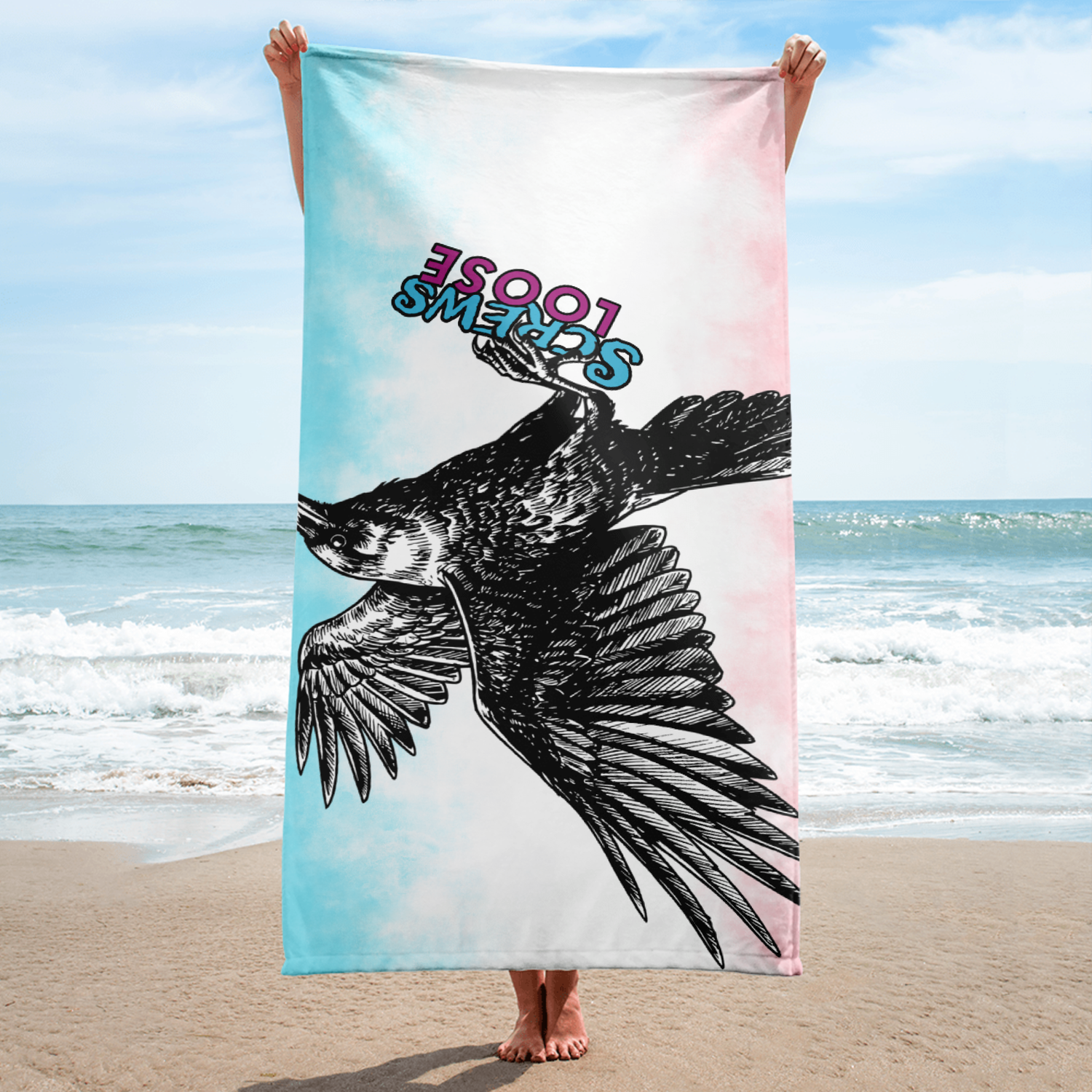 Screws Loose Flying Away Towel