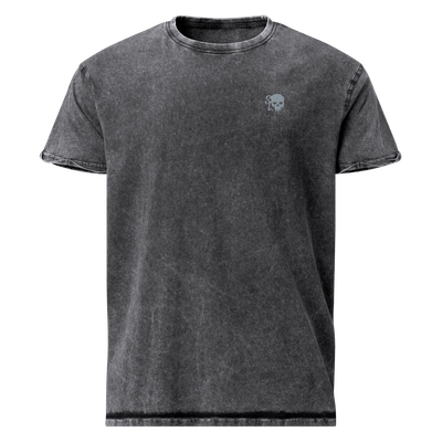 Bleeding Skull Black Denim T-Shirt