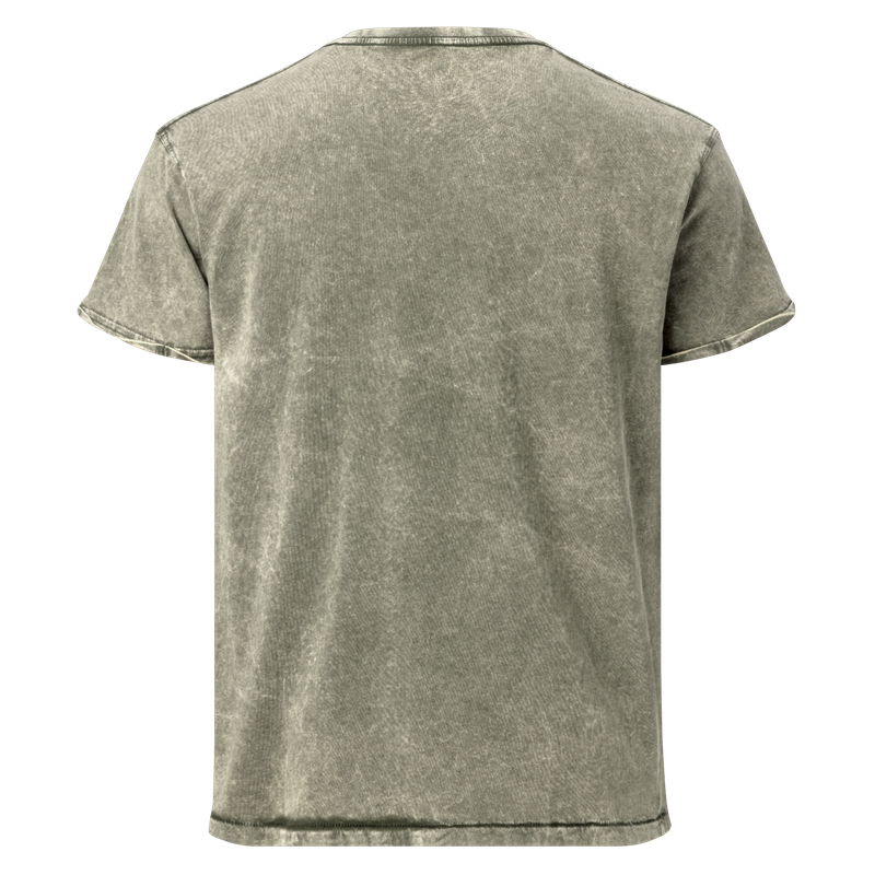 Bleeding Skull Dark Olive Denim T-Shirt
