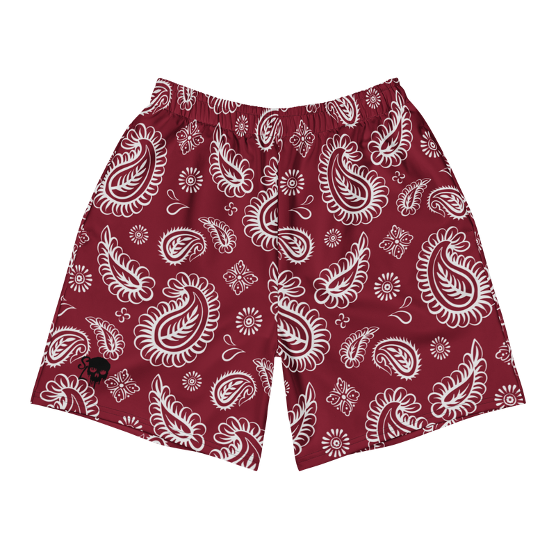 Paisley Blood Red Gym &amp; Swim Shorts