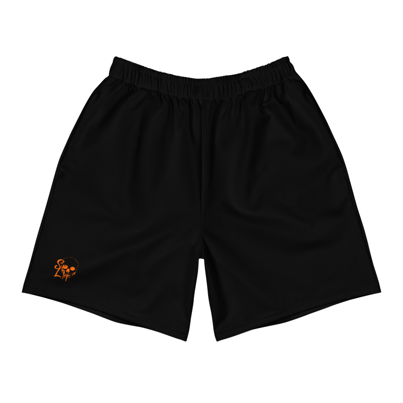 Classic Black Orange Skull Gym &amp; Swim Shorts