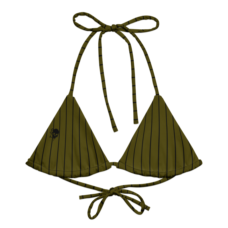 Xtra Olive String Bikini Top