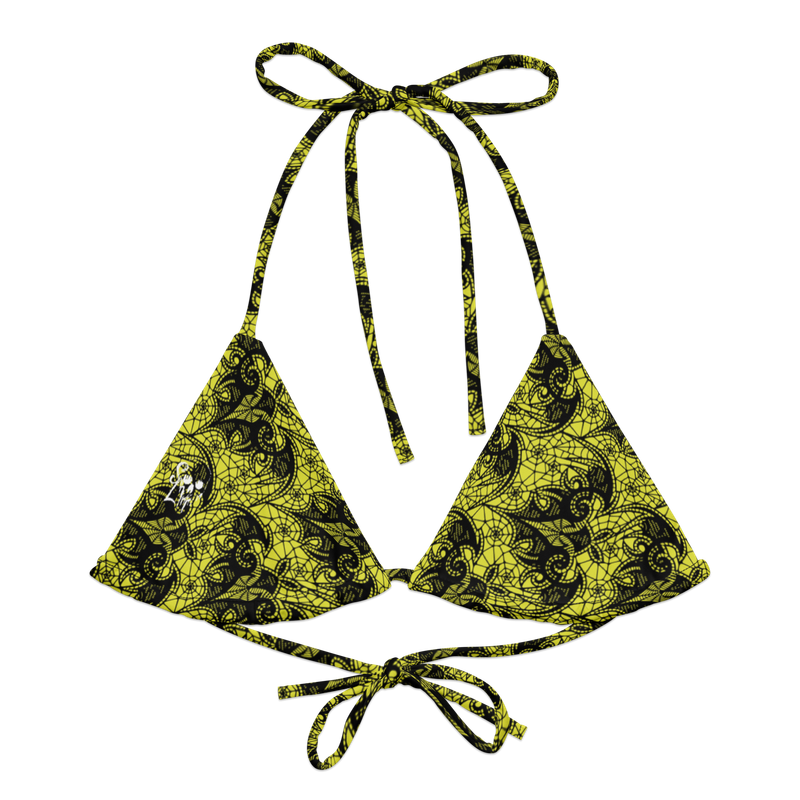 Batting-A-Thousand - Starship Yellow String Bikini Top