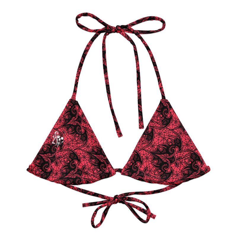 Batting-A-Thousand - Radical Red String Bikini Top