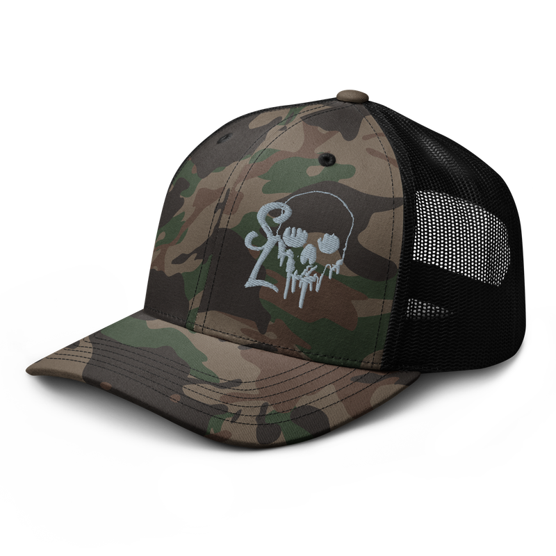 Screws Loose Classic Skull Camouflage Trucker Hat | Otto Cap 105-1247