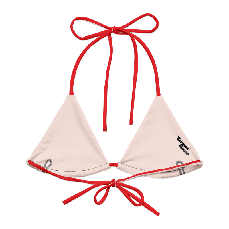 Strawberries &amp; Cream String Bikini Top