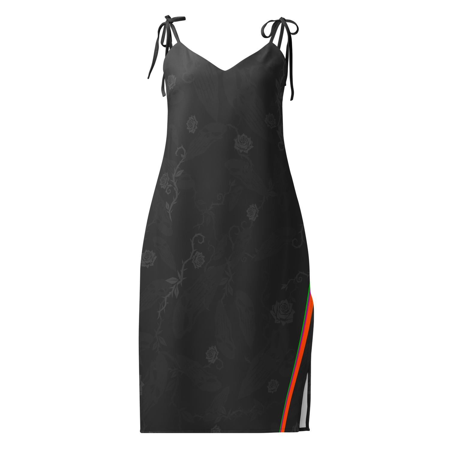 Midnight Beach Club Tie-Strap Midi Dress