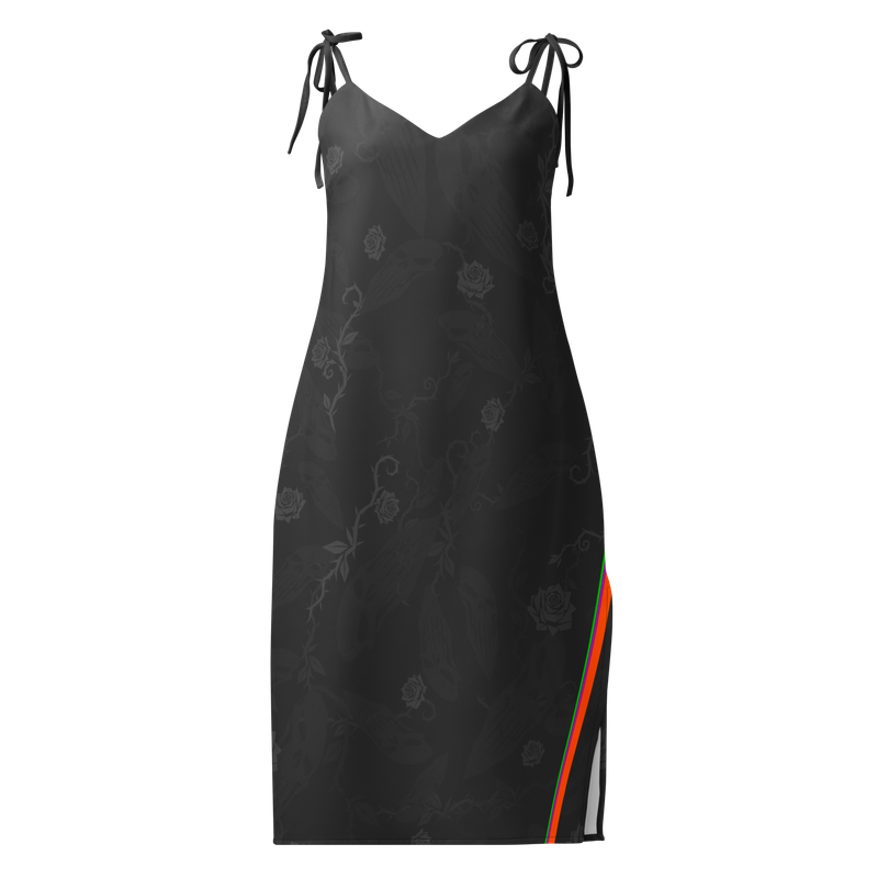 Midnight Beach Club Tie-Strap Midi Dress