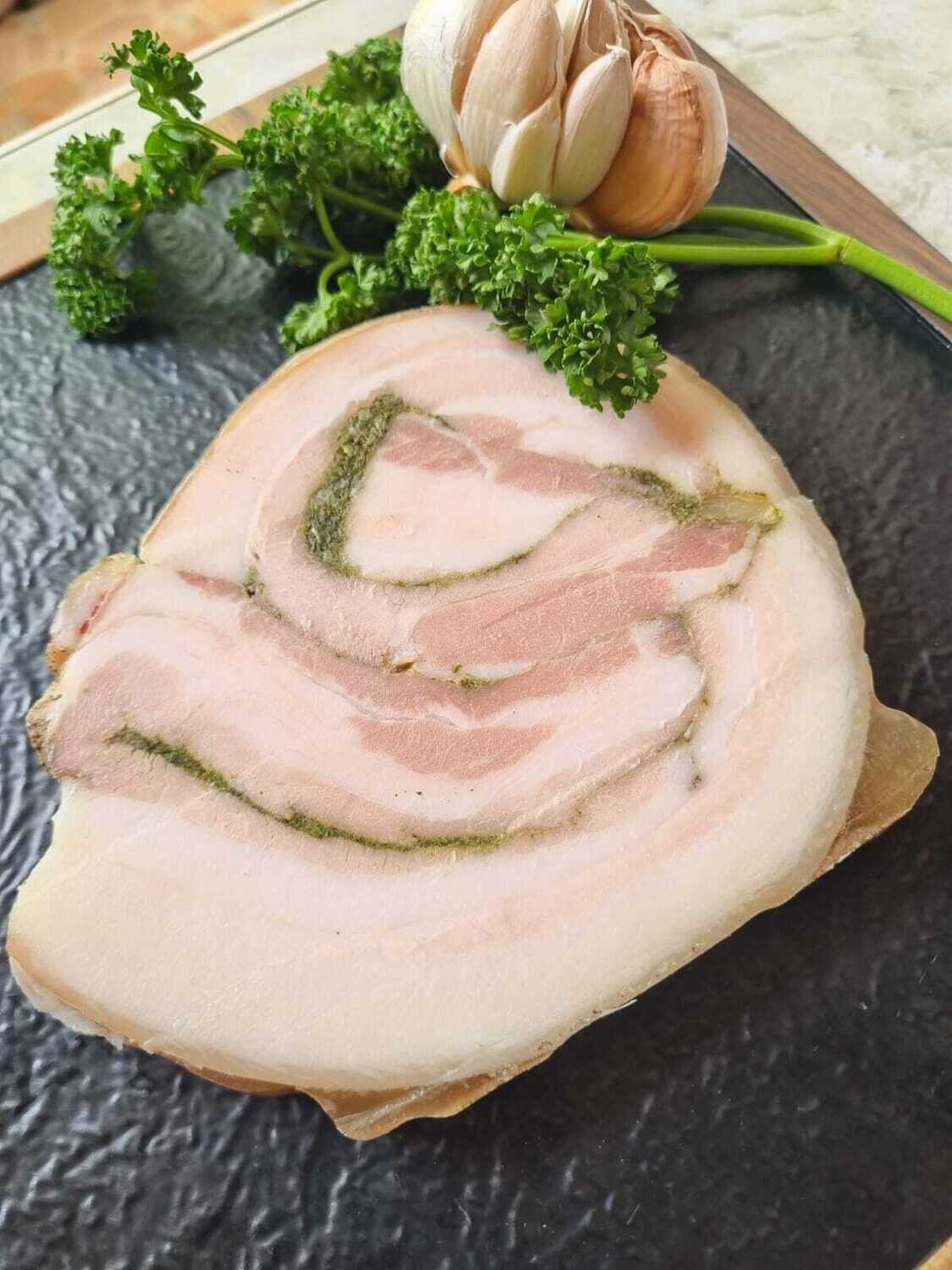 Rolled pork belly