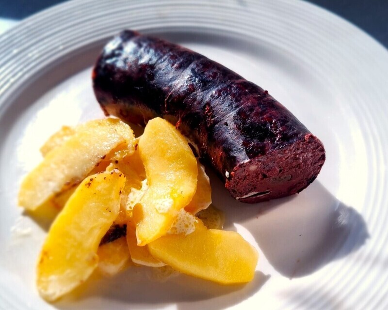 Pork black pudding sausage &quot;boudin aux oignons&quot;