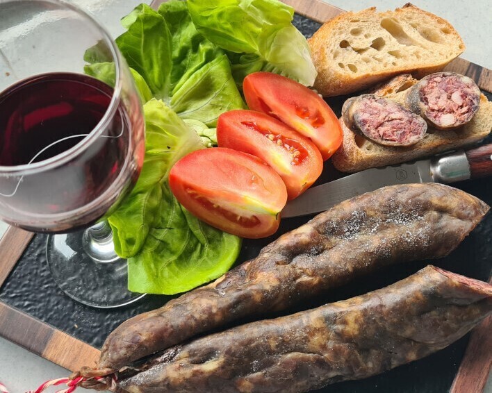 Pork dry liver sausages