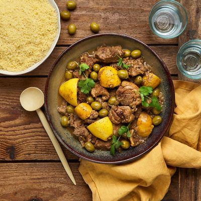Lamb tagine with candied lemons
