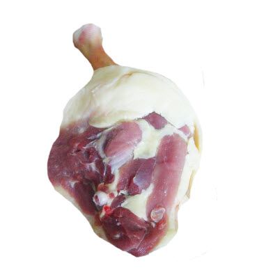 Duck leg from a fattened duck