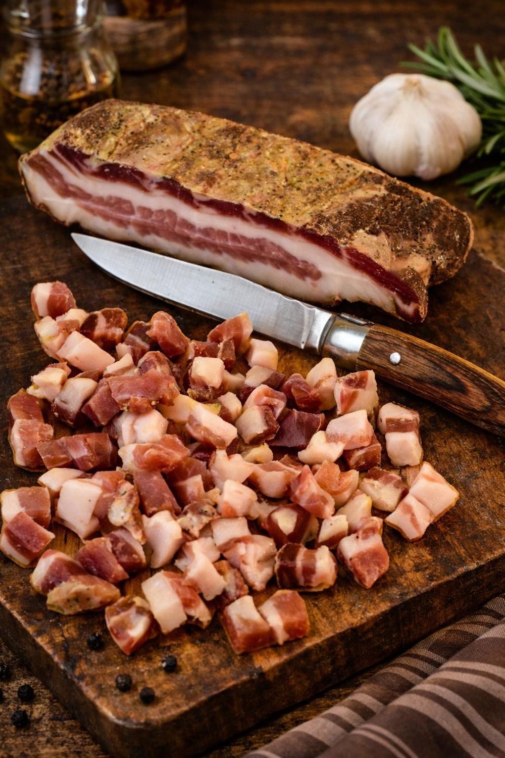 Bacon natural and smoked