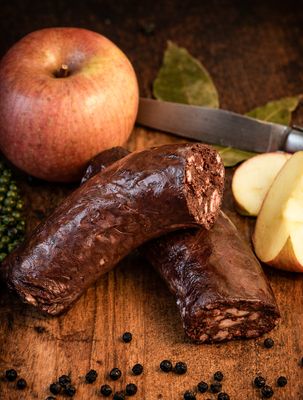 Pork black pudding sausage "boudin aux oignons"
