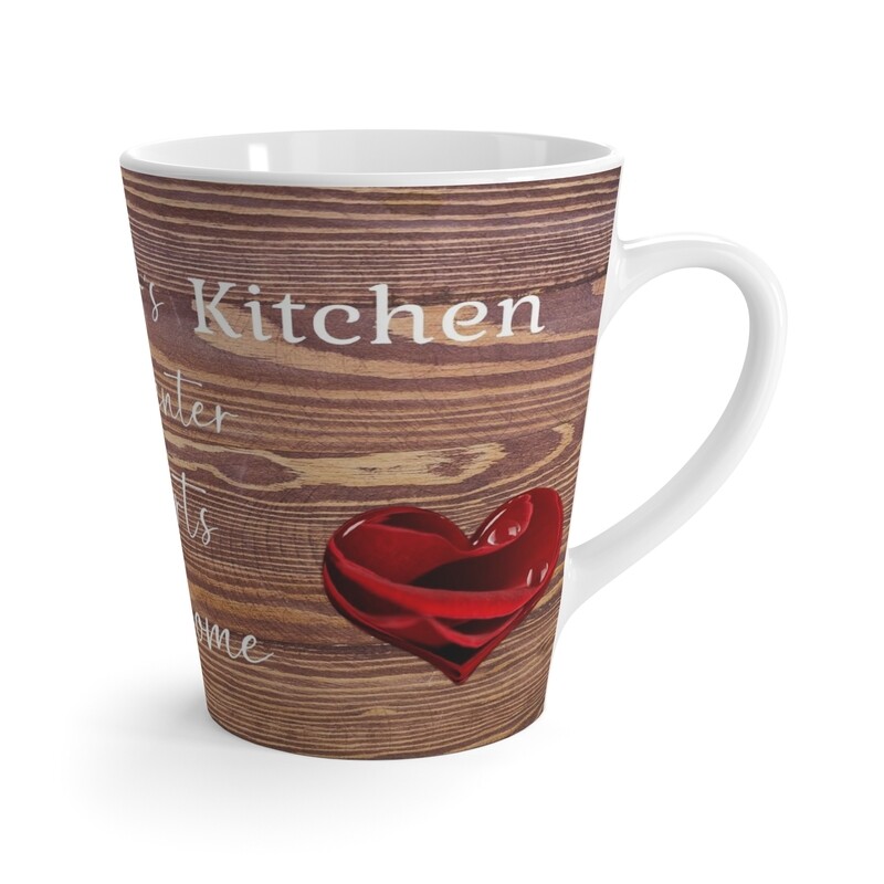 Latte Mug (12 oz) - My Mother's Kitchen Center of Hearts and Home