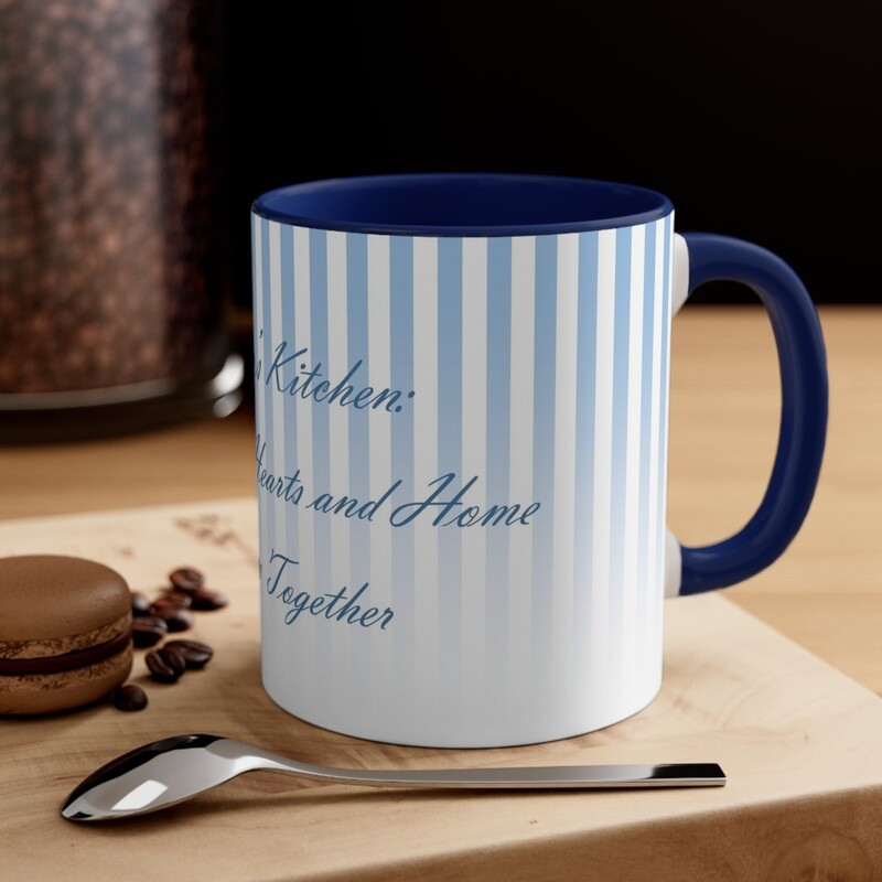 12 oz Coffee Mug - Mom Kitchen - Hearts and Home Brew Together
