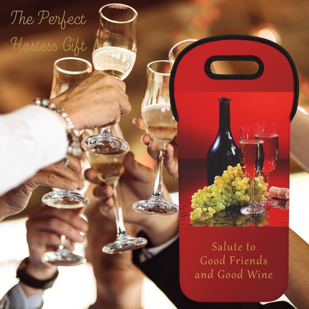 White Wine Totes - Ideal Host/Hostess Gift for Wine Enthusiasts