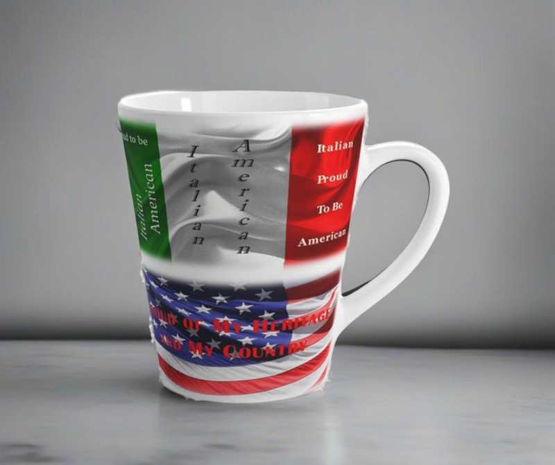 12 oz. Latte Mug Proud To Be Italian-American