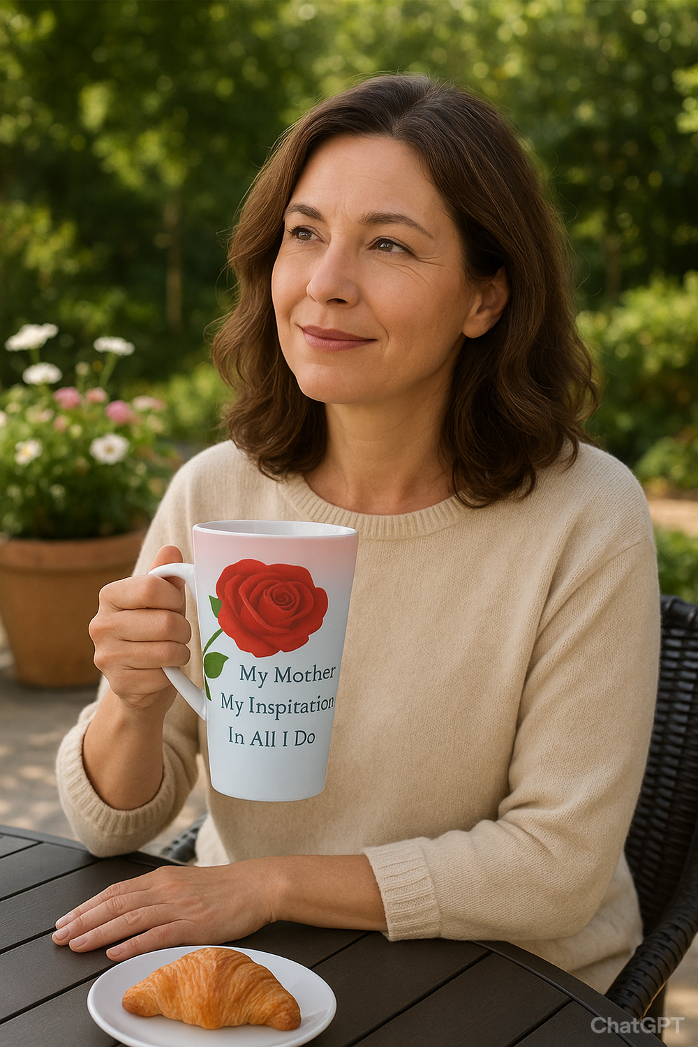 Rose Latte Cup (12 oz)- A Beautiful Way For Mom To Start The Day