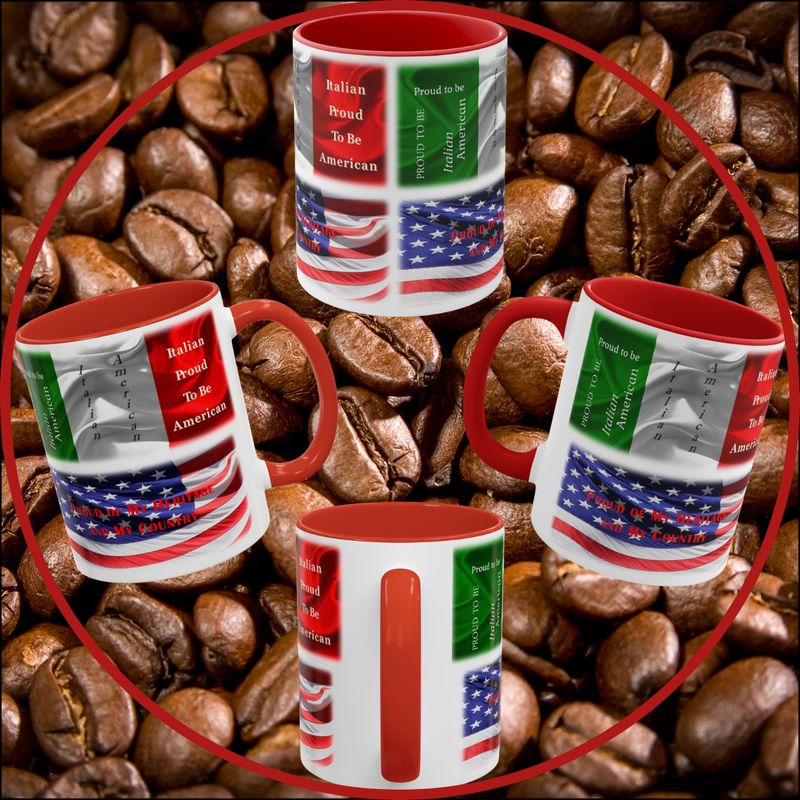 11oz Italian-American Coffee Mug - Proud Italian Heritage Gift