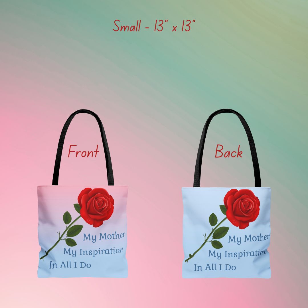 Rose Tote Bag and Matching Latte Mug - Holiday Special for Mom, Yes, I would like to purchase for Mom: Small - 13&quot; x 13&quot;