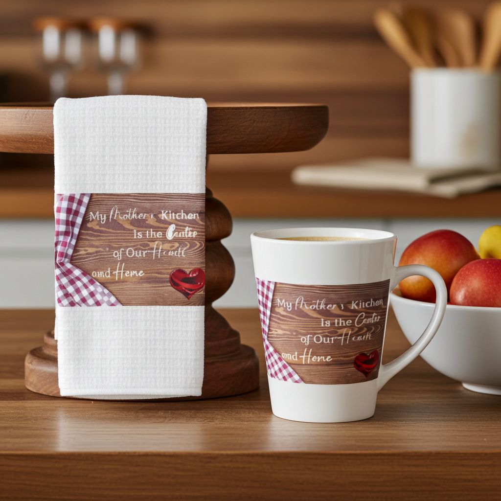 My Mother's Kitchen Latte Mug - 12 oz Ceramic Mug - Center of Hearts and Home