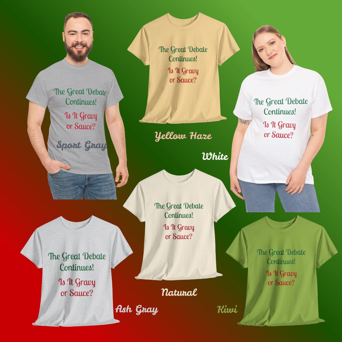 Gravy vs. Sauce Debate T-Shirt | Italian Cooking Humor &amp; Foodie Apparel (Starting at $15)