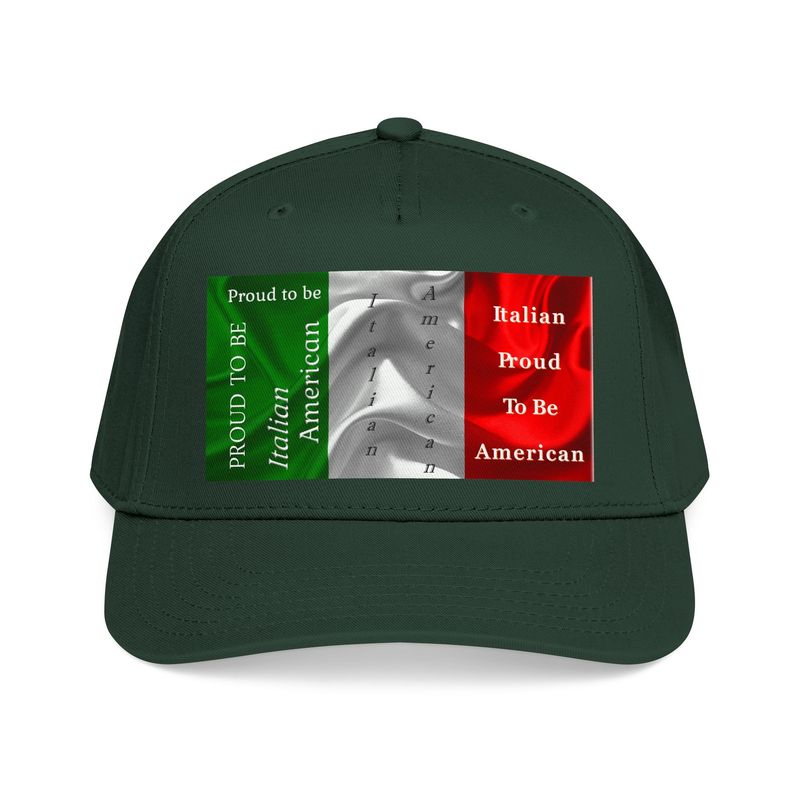 Italian American flag design Mid Profile Cap | Proud to be Italian American