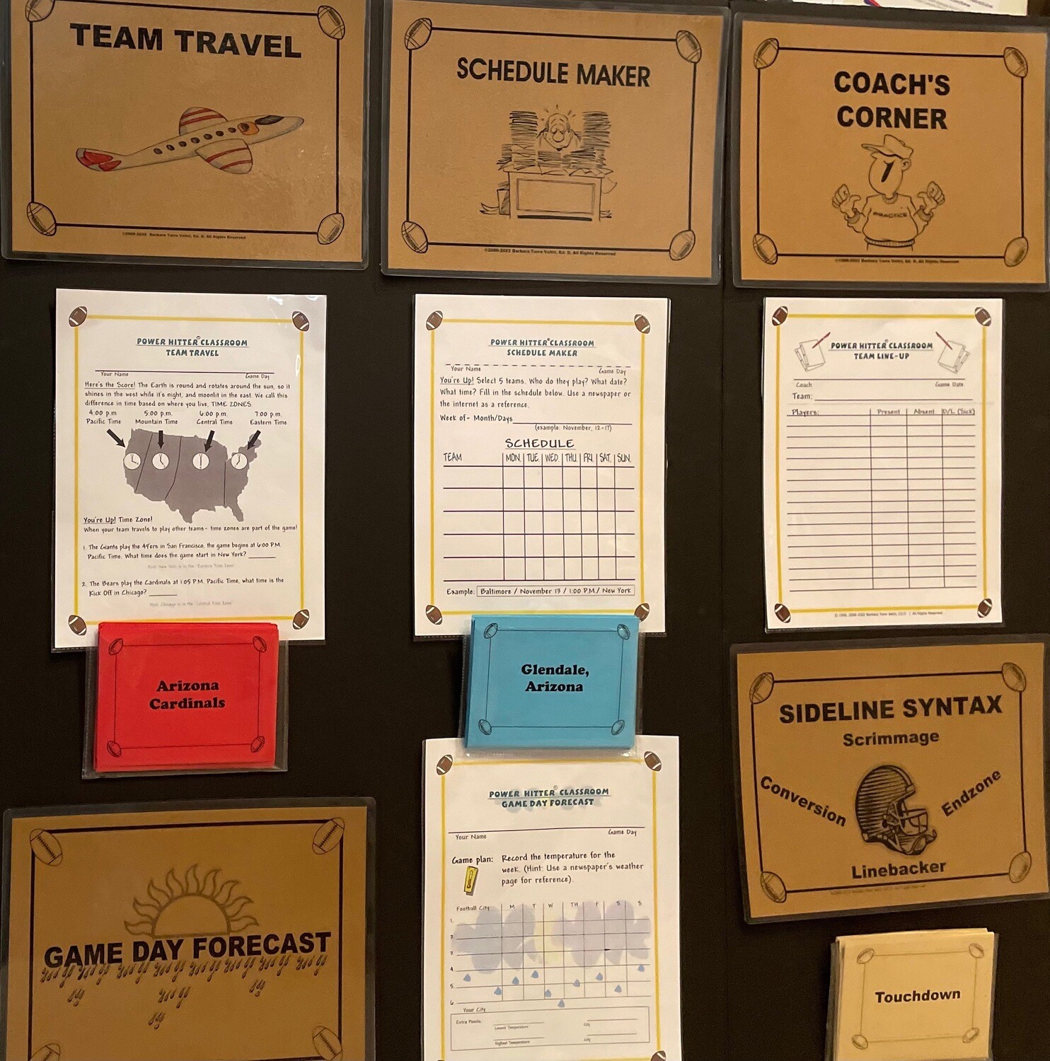 POWERHITTER® TEACHERS FOOTBALL CURRICULUM   Centers, Student pages, Teacher's Guide, Standards